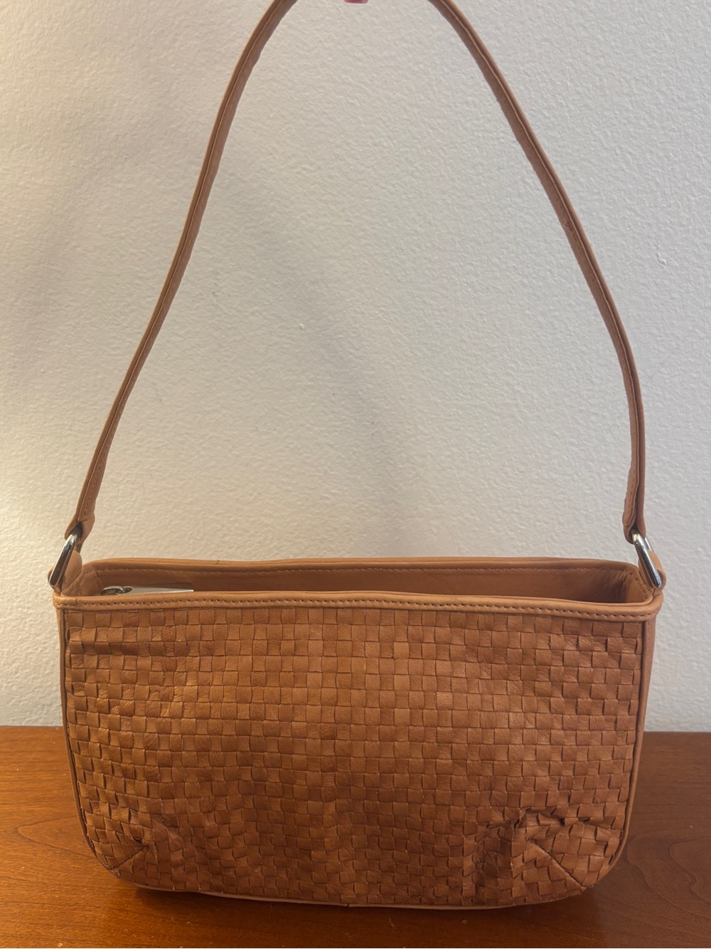 Bags by Pinky Genuine Leather Woven Shoulder Bag Bundle - Tan + Brown - Picture 4 of 16